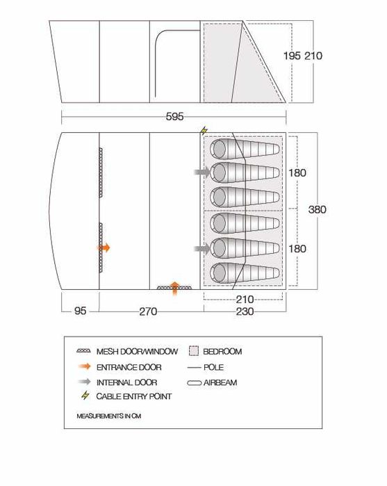 namiot rodzinny 6 osobowy VANGO AETHER 600XL