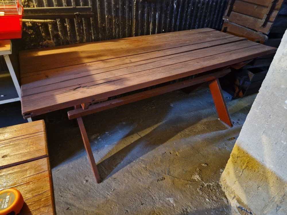 drewniane stoły ogrodowe 62x120 oraz 74x172