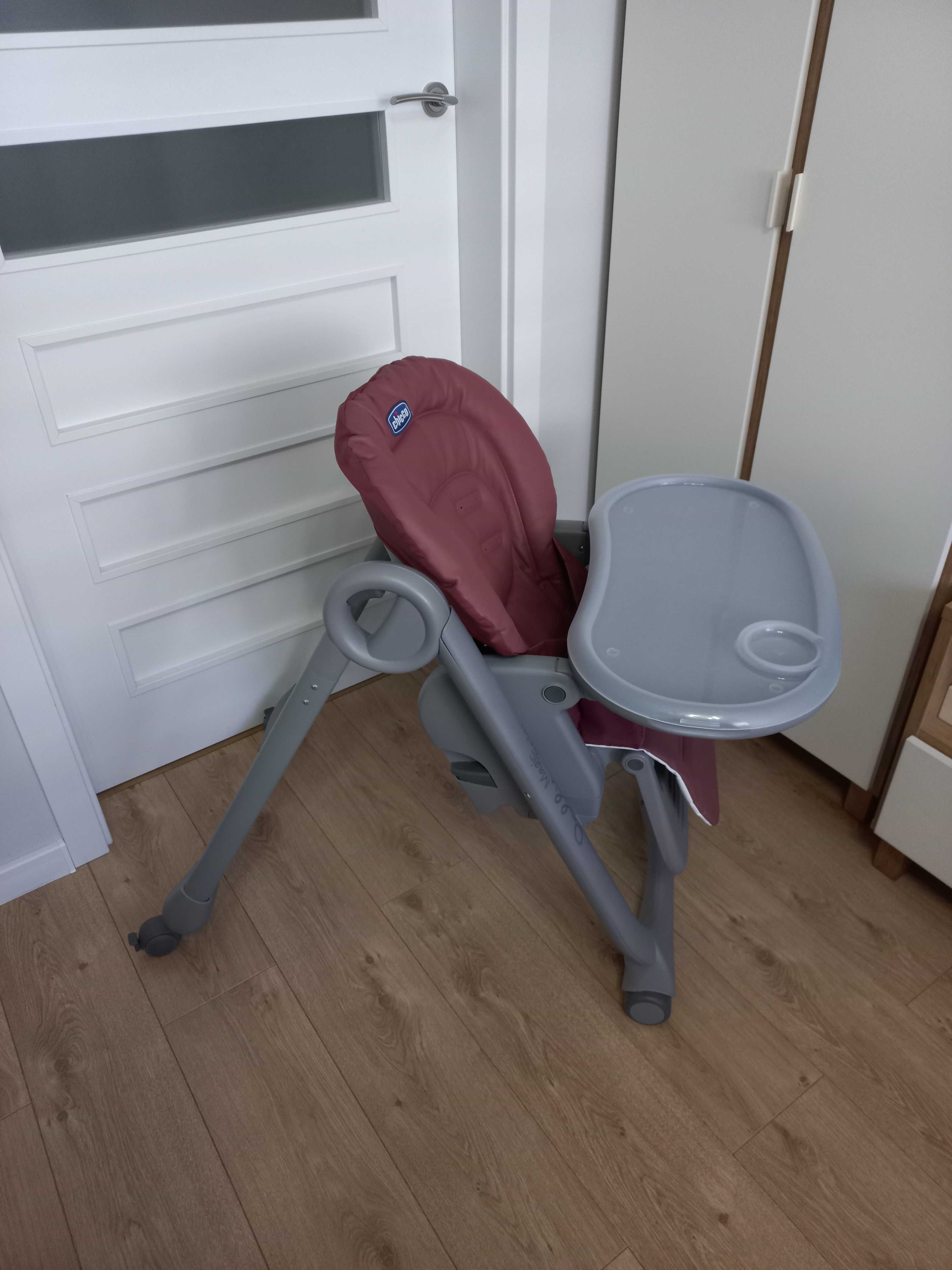 Krzesełko do karmienia Chicco Polly Magic Relax z podnóżkiem Stan BDB