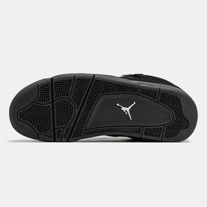 Мужские кроссовки Nike Air Jordan 4 Cat Full Black. Размеры 40-46