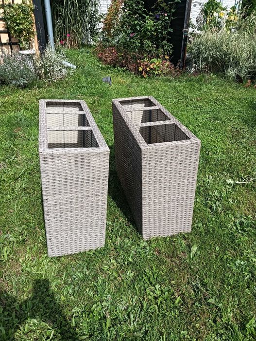 Doniczka technorattan Jysk 2szt + 2szt gratis STOKKAND