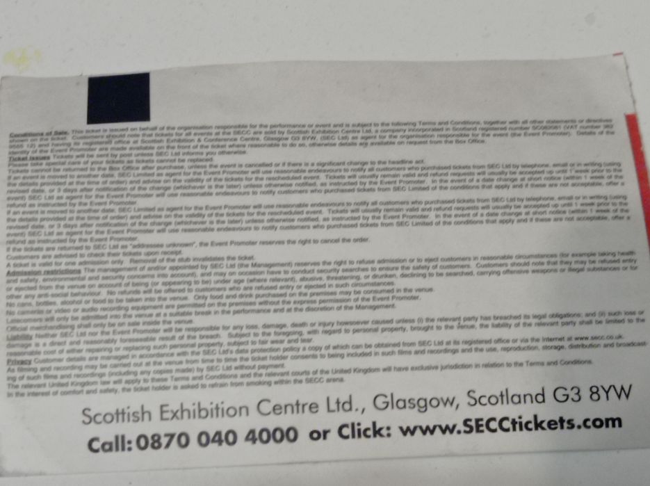 Bilet,koncert Rod Stewart 2005