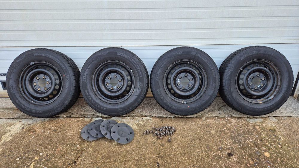 koła zimowe MB Sprinter z czujnikami TPMS, opony wzmacniane, jak nowe