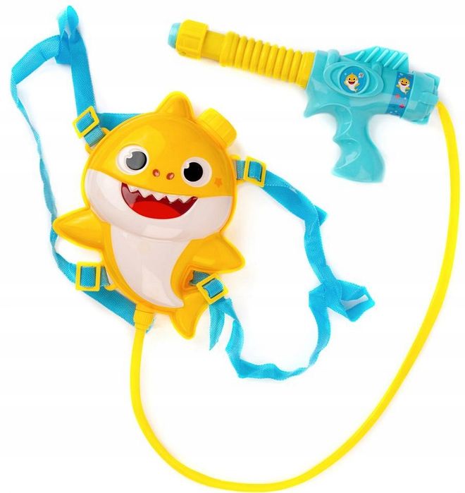 MIOTACZ NA WODĘ PLECAK BABY SHARK REKIN z sikawką wodny pistolet pleca