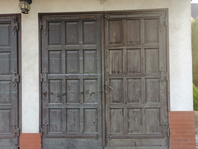 Brama garażowa, drzwi garażowe drewniame