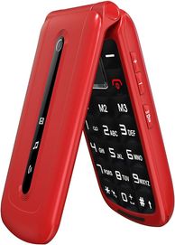 telefon komórkowy z klapką czerwony vv