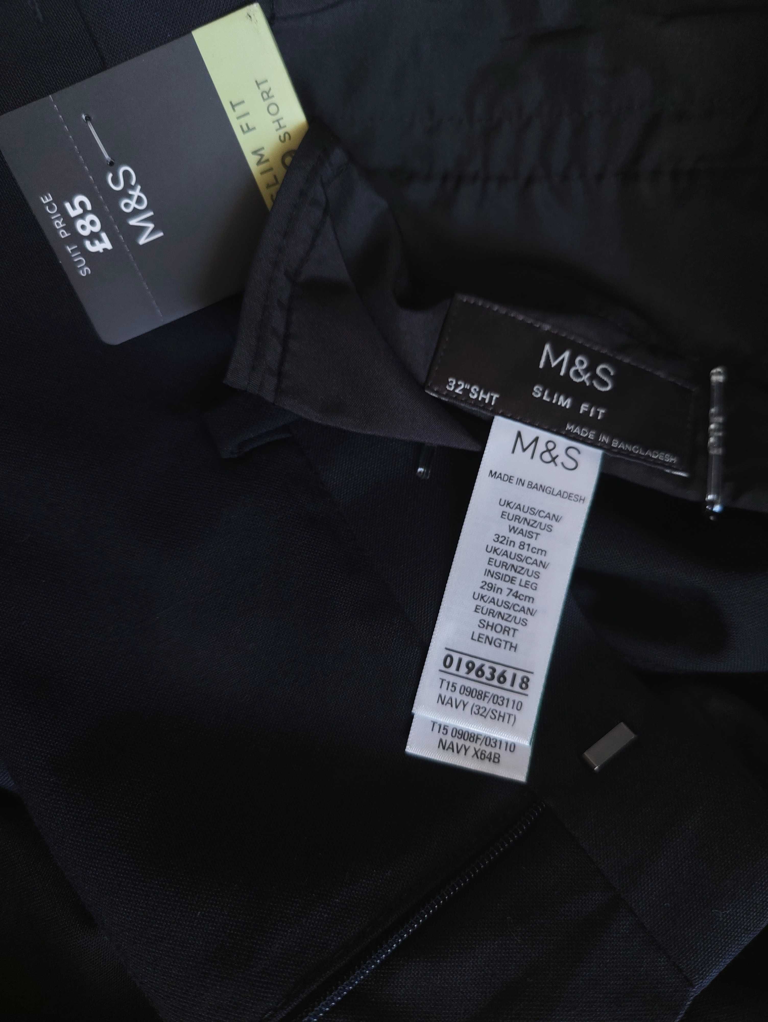Джинсы брюки Marks&Spencer trousers United Kingdom w32 dark navy.