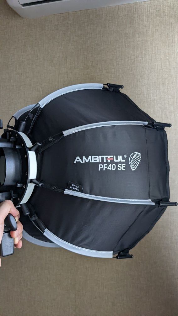 AMBITFUL 40см Софтбокс октобокс з сотами з ручкою під спалах Godox