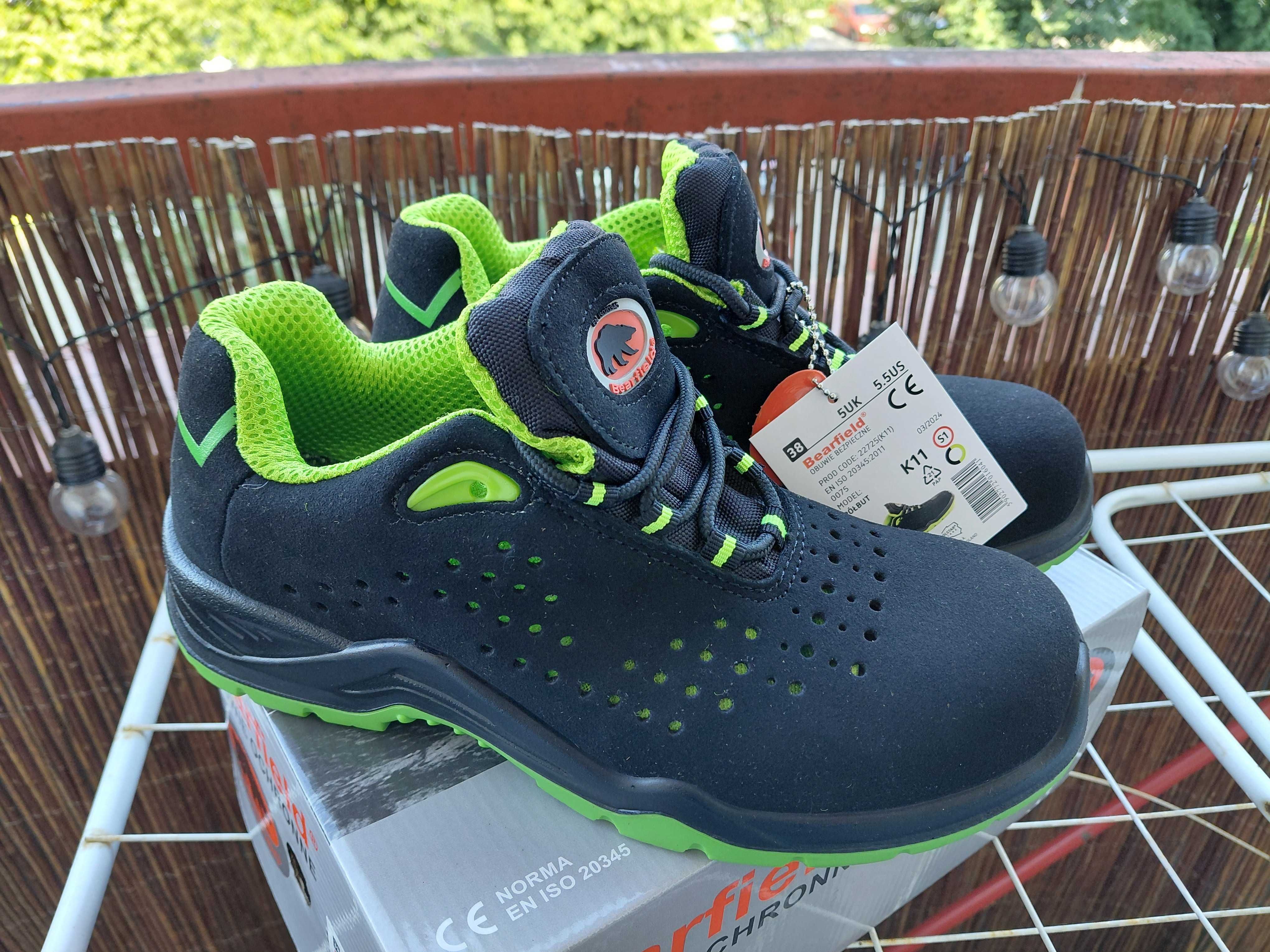 Buty bhp bearfield ubuwie ochronne 39 38,5 robocze nowe