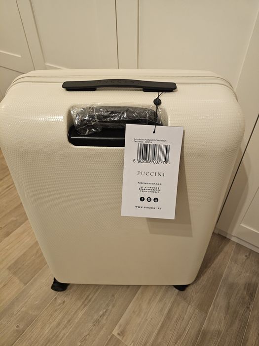 Walizka podróżna PUCCINI duża Biała Nowa