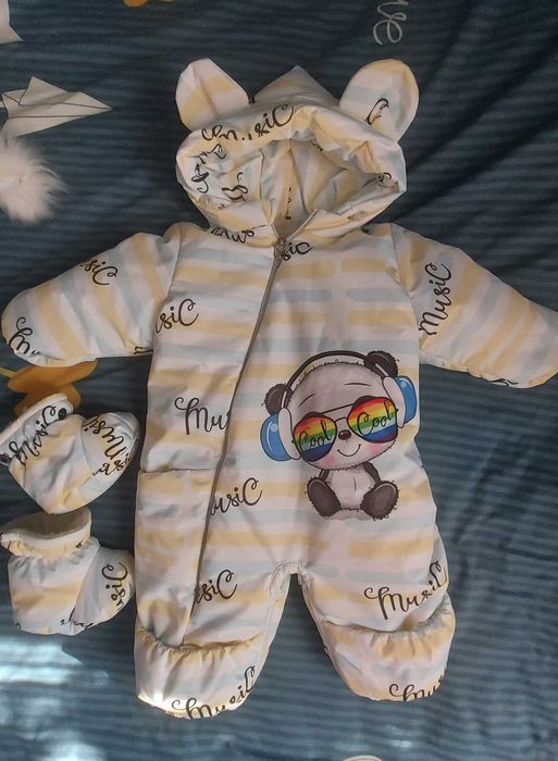 Зимовий комбінезон новий 74р для хлопчика і дівчинки