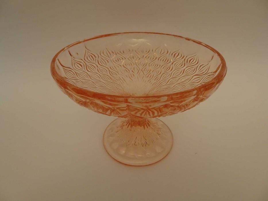 Ząbkowice, owocarka rozalinowa migdały, szkło Prl, vintage