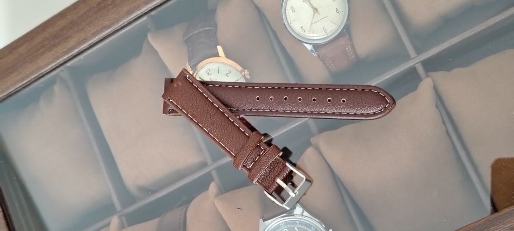 Nowy pasek do zegarka 18mm kolor brązowy