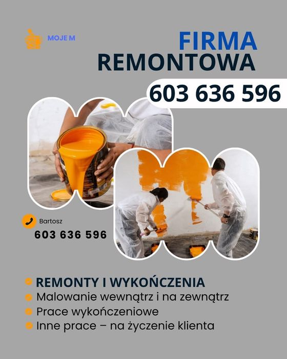 Wykończenia Malowanie • Remonty •Glazura Złota Rączka Woj. Łódzkie