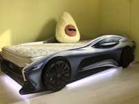 Ліжко машина 170*80 Infiniti ортопедичний матрац LED підсвітка