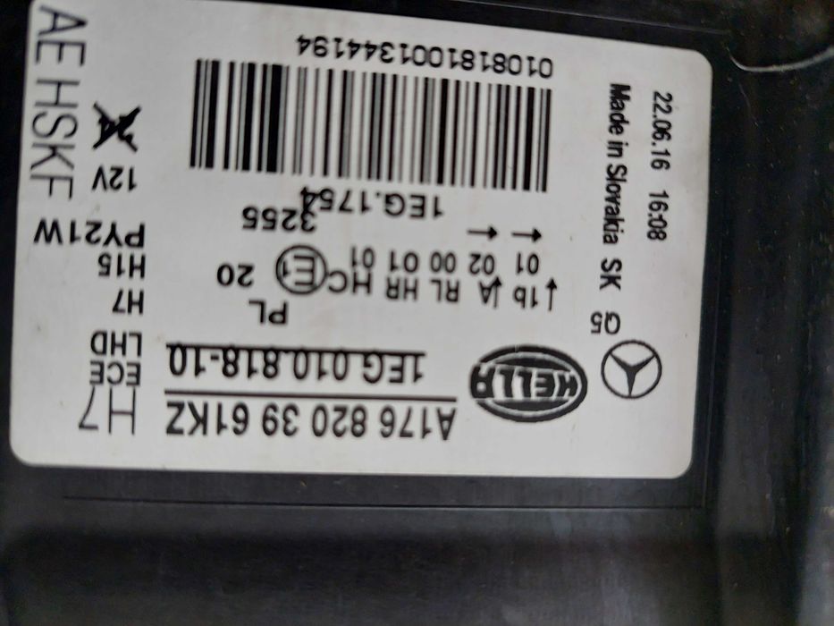 farol drt mercedes A 180