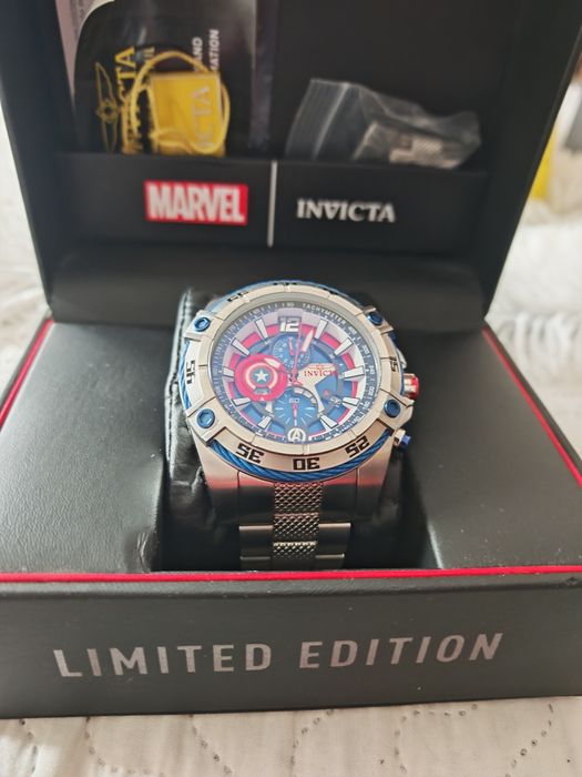 Relógio invicta Marvel capitão América.
