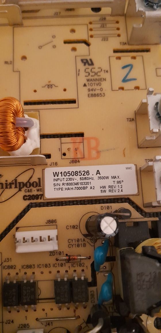 Whirlpool indukcyjna części sprawne