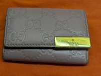 Оригинальный чехол для ключей из коровьей кожи GUCCI , розовый