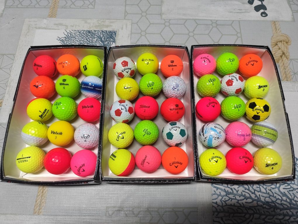 45 Bolas de Golfe - Lote Várias Cores