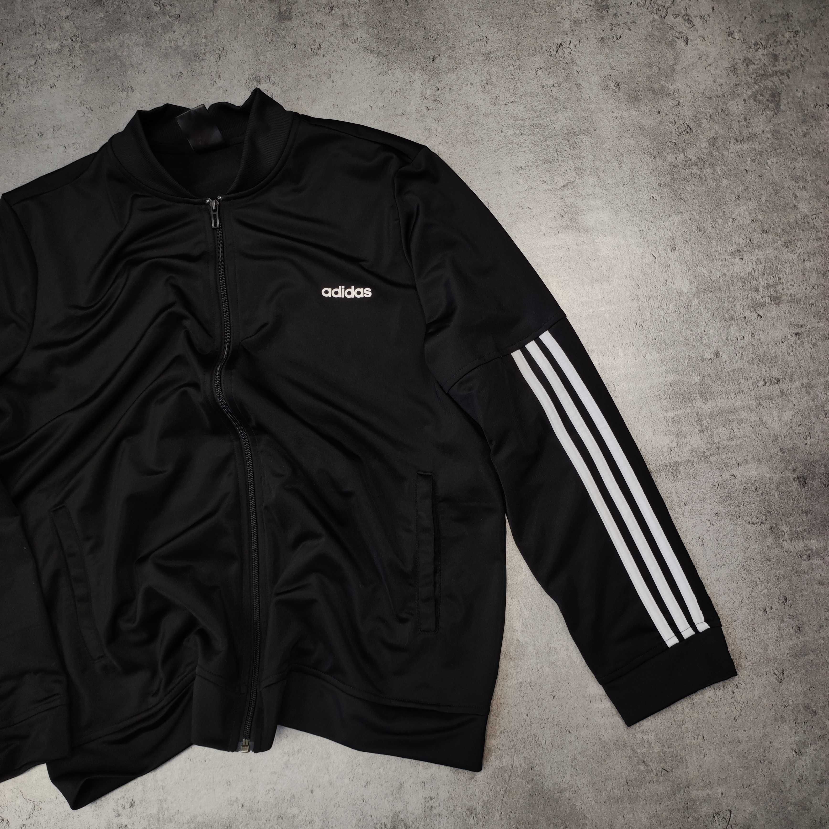 MĘSKA Bluza bez Kaptura Rozpinana Sportowa Bomberka Adidas PREMIUM