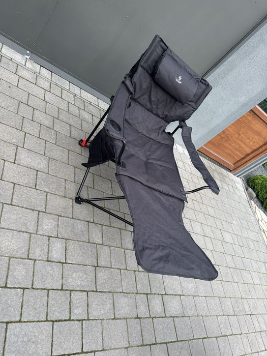 Leżak kempingowy 2 w 1 do 160 kg | łóżko polowe składane