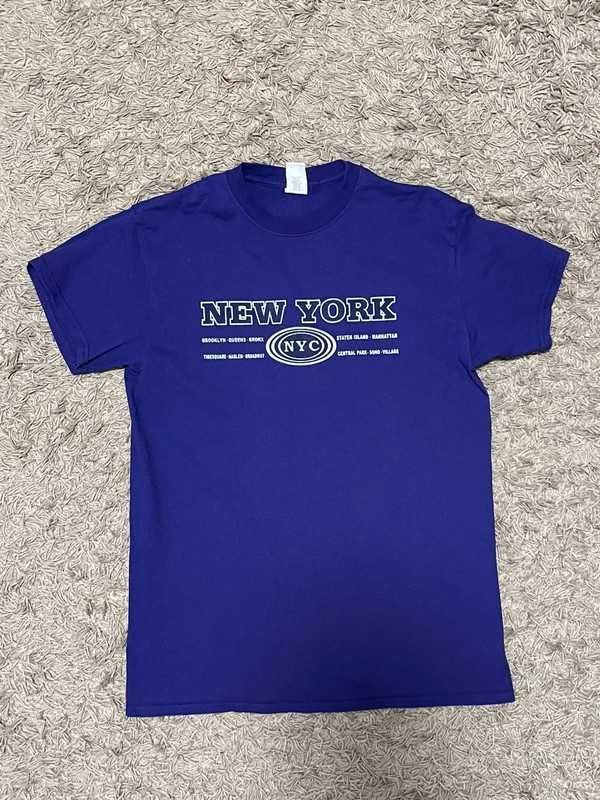 New York fioletowa koszulka męska