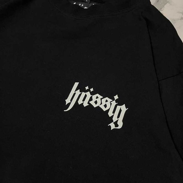 Czarna koszulka Hassig longsleeve vintage y2k print