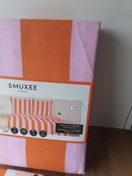 Pościel 5 elementów bawełna 100% Smukee komplet pościeli w pasy