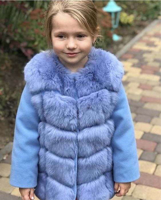 Пальто-жилетка 2 в 1 , натуральне хутро Mililook