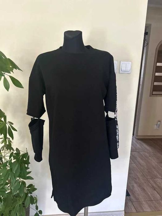 Sukienka tunika czarna roz S