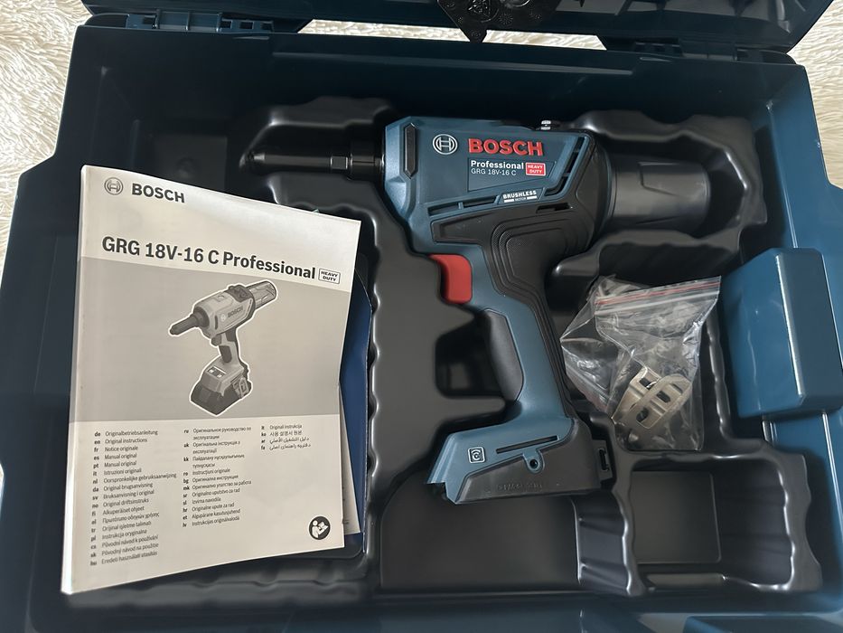 Заклепочник, закльопочник Bosch Professional GRG 18V-16 C.