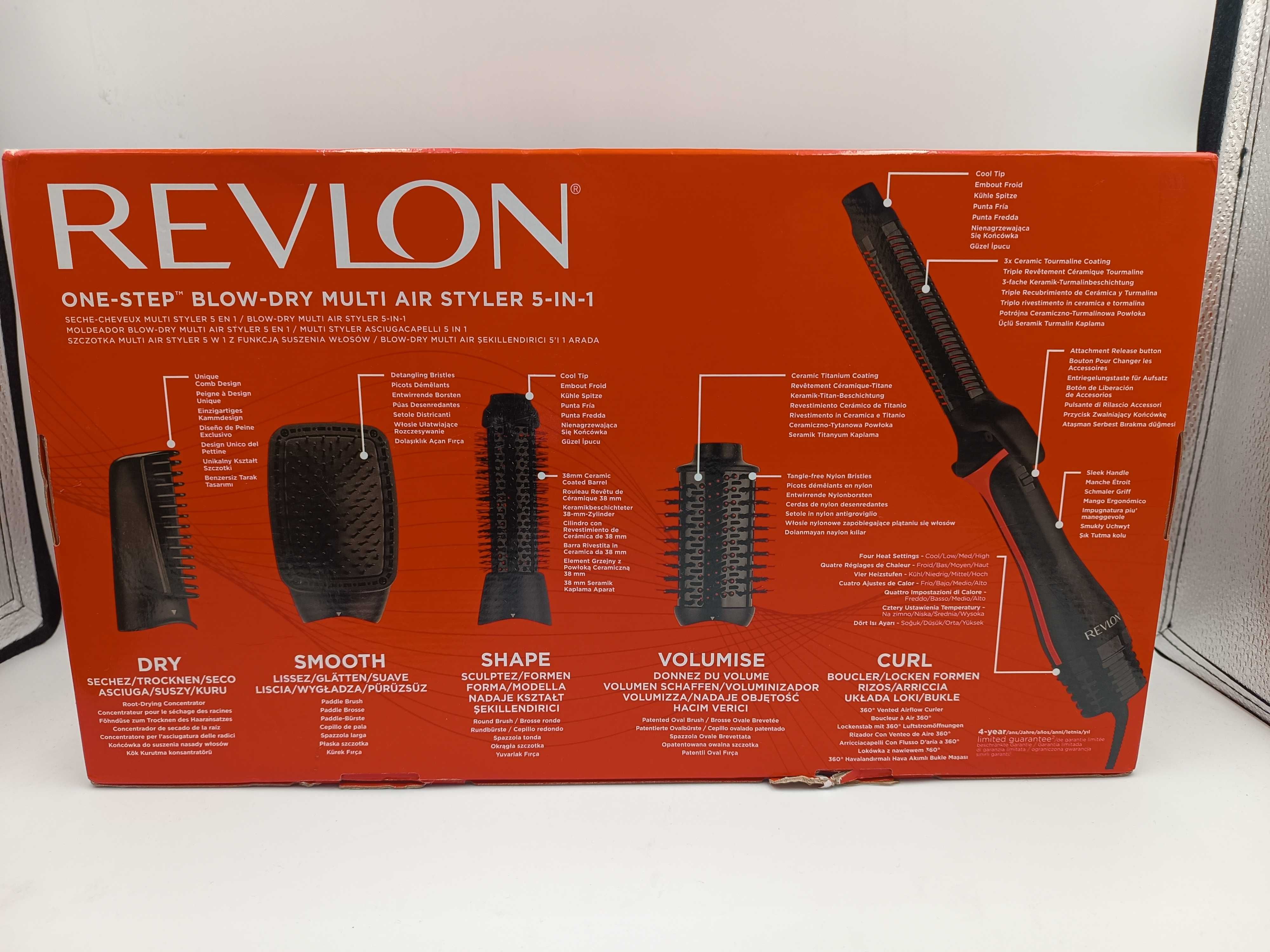 Lokówka obrotowa suszarka prostownica szczotka jonizująca Revlon