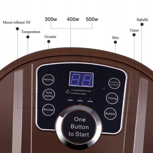 MASAŻER DO STÓP 500W do masażu Tai Chi, podczerwień Pojemnikiem na Sól