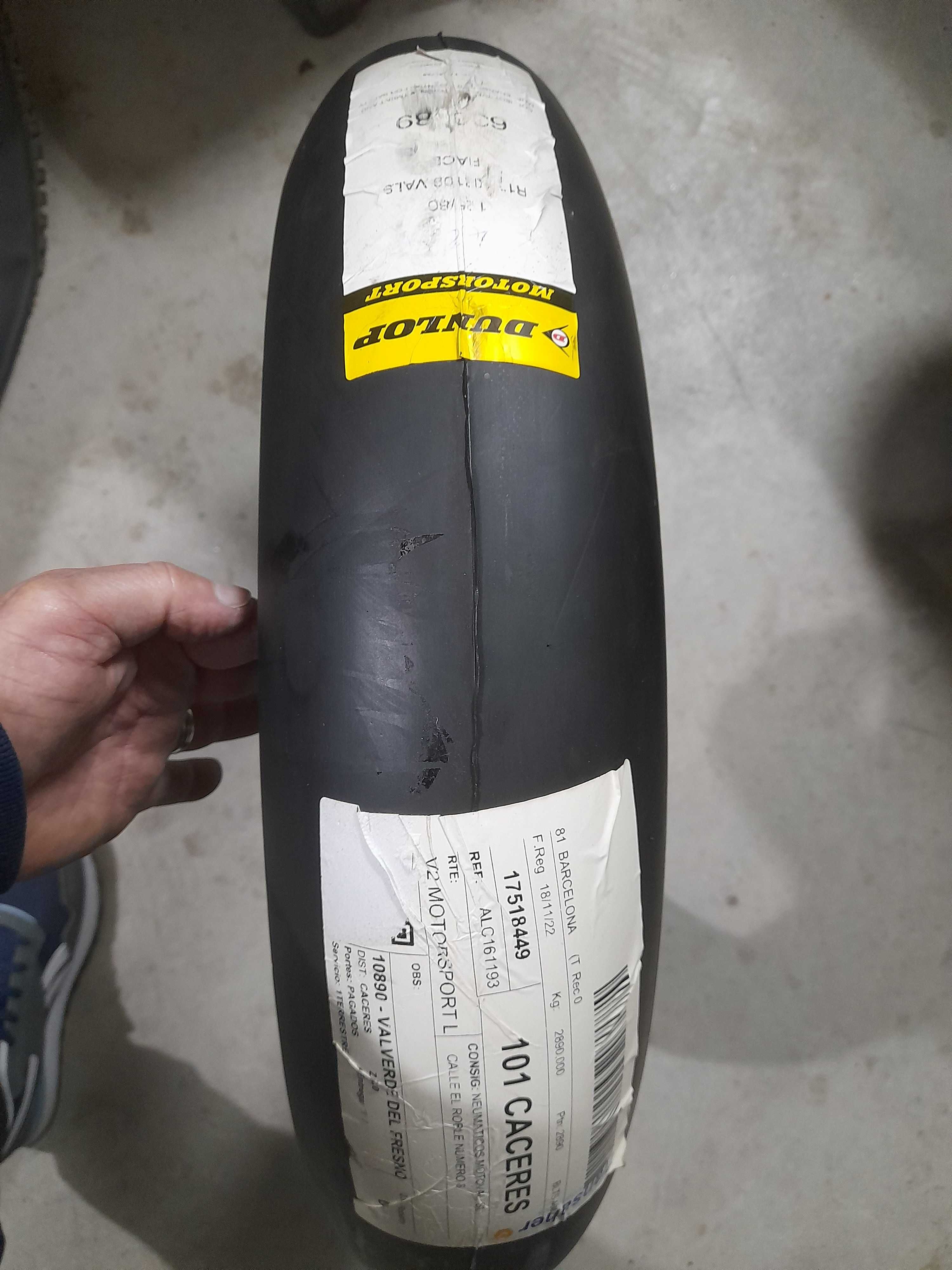 Manetes+viseira kawasaki ZX6 /08+ 2 dunlop slick moto 2