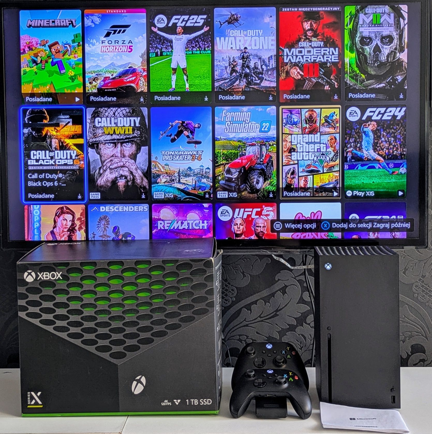 JAK NOWY! / Xbox Series X / 2 PADY! / Oryginalny komplet ! / Ładowarka