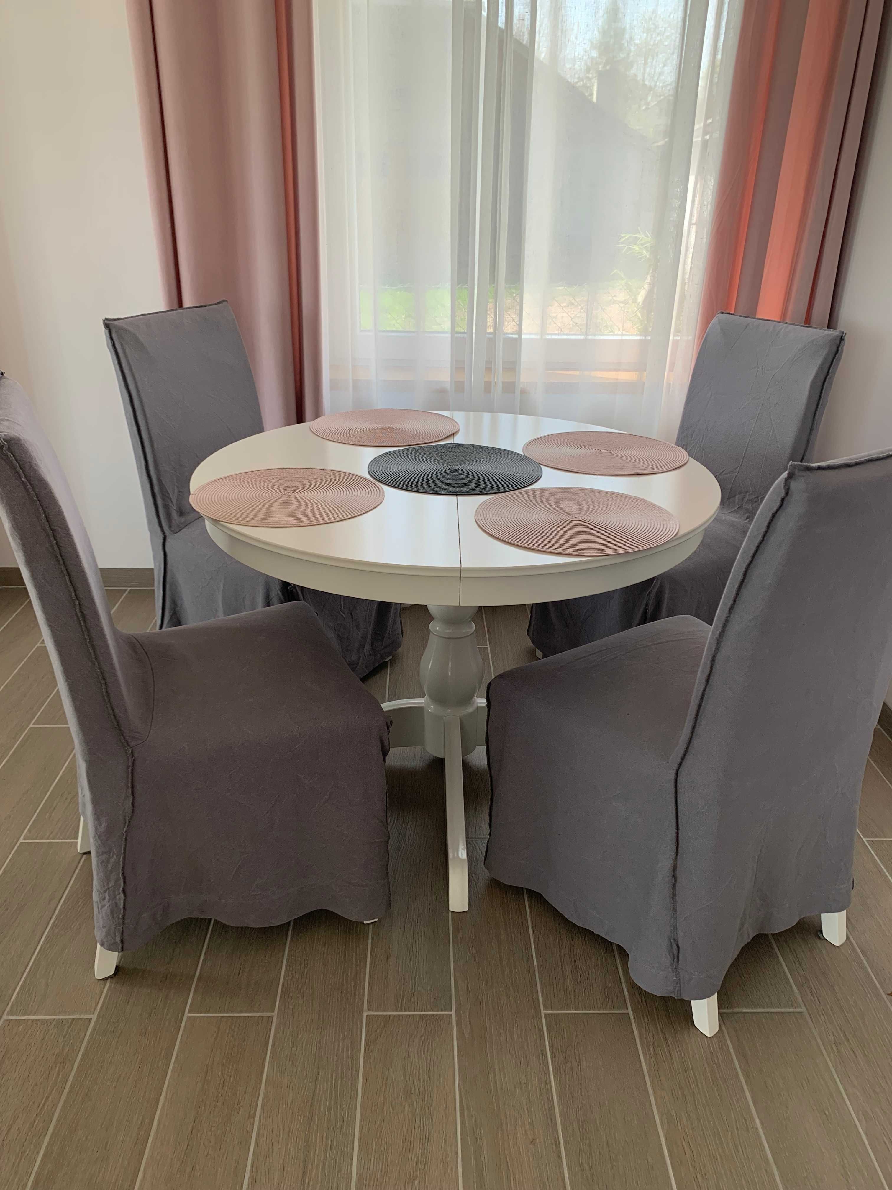 Stół rozkładany biały ingatorp ikea 110/155