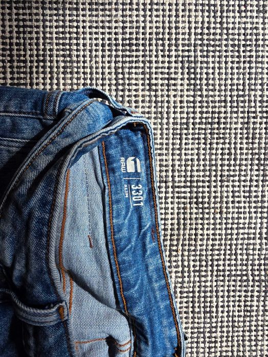 Calças de ganga novas G Star Raw 3301 Slim cintura 34