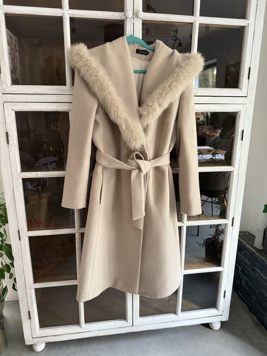 Plaszcz welniany 38 swietny skład. Polski producent