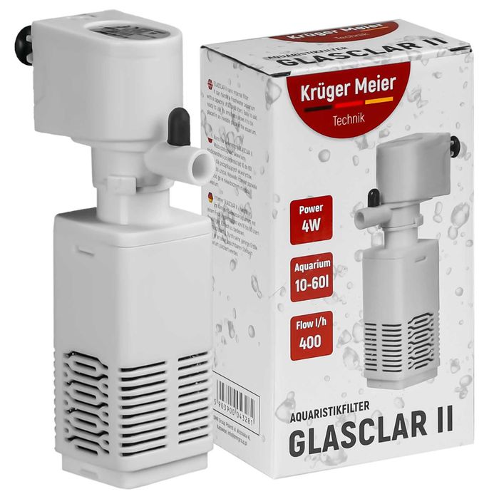 Filtr Do Akwarium  Mały Kruger Meier Glasclar II  wewnętrzny 400l/h