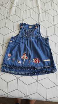 Jeansowa sukienka dla dziewczynki rozmiar 62-68