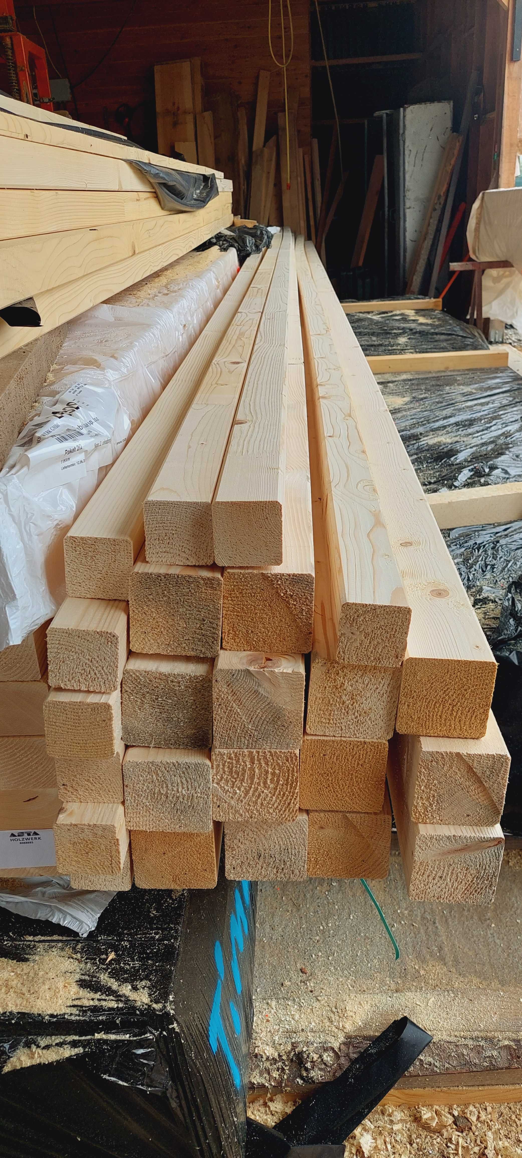 Kantówka KVH C24 60x60 i 80x80 długości 8m, suche drewno konstrukcyjne