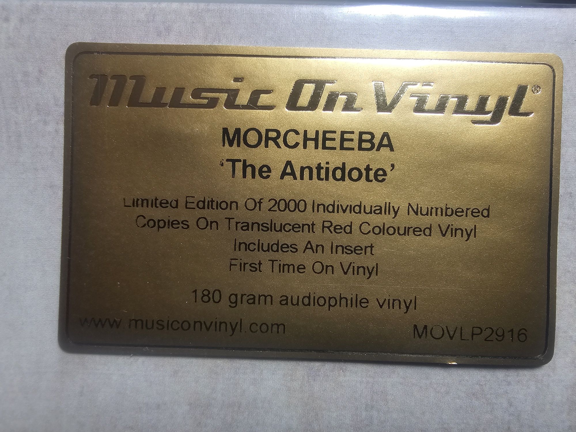 Disco vinil Morcheeba ,The Antidote-Primeira vez em Vinil