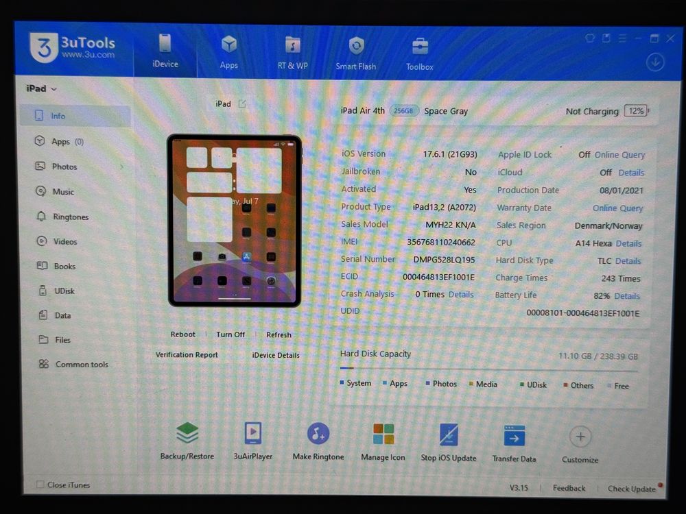 iPad Air 4 (A2072) - 256GB - Cellular (LTE) - faktura VAT 23%