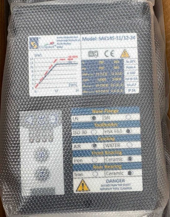 Elektrowrzeciono OliSpeed model SAE145-11/12-24