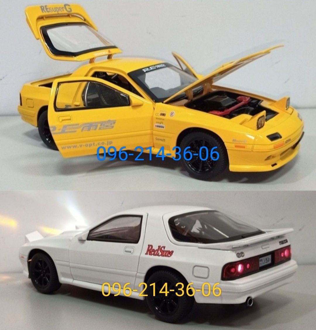 Mazda RX-7 модель 1:24 Автосвіт Jinlifang Металл звук свет.