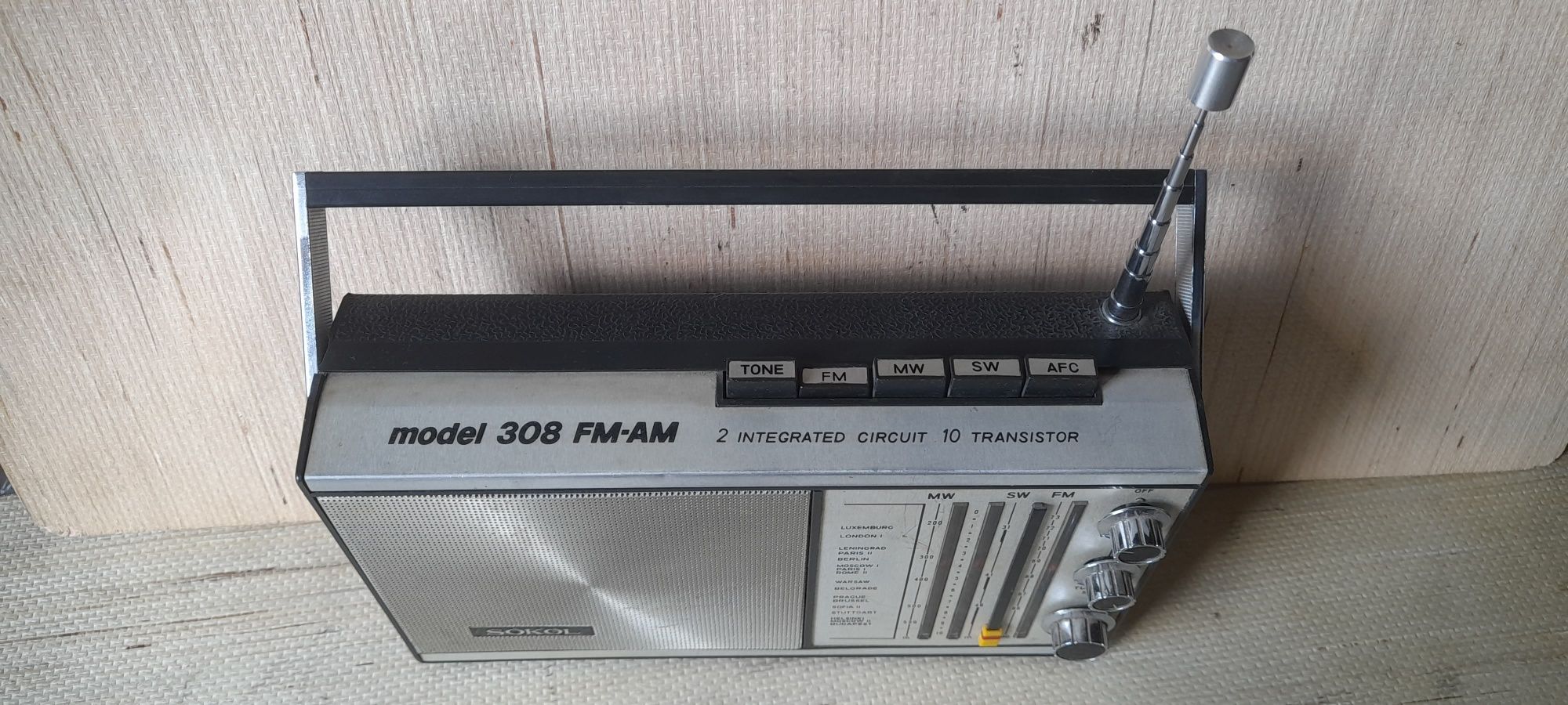 Радиоприемник Sokol 308 в рабочем состоянии, ссср, FM