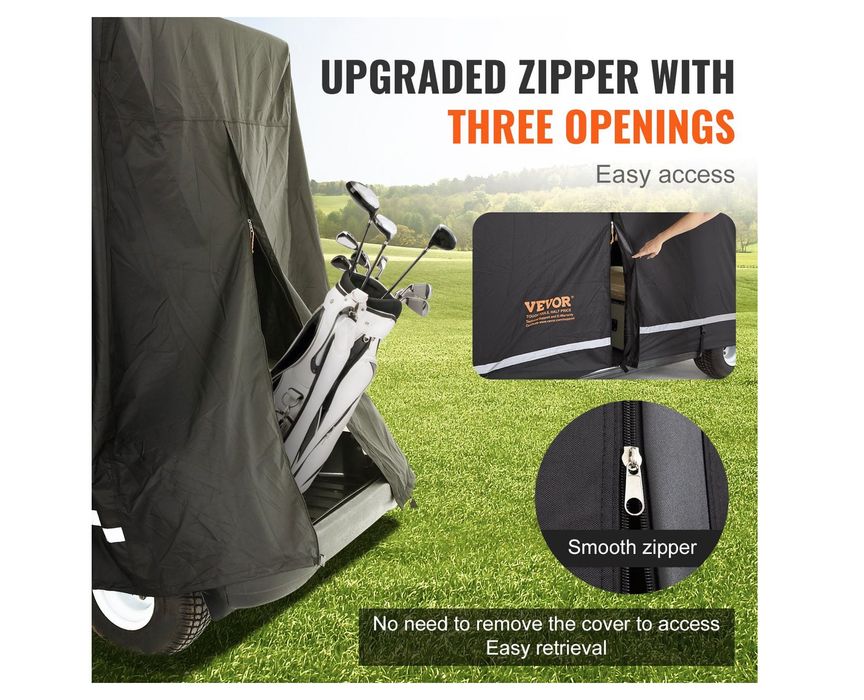 POKROWIEC na WÓZEK GOLFOWY dla 4 osób Wodoodporny z Poliestru 600D