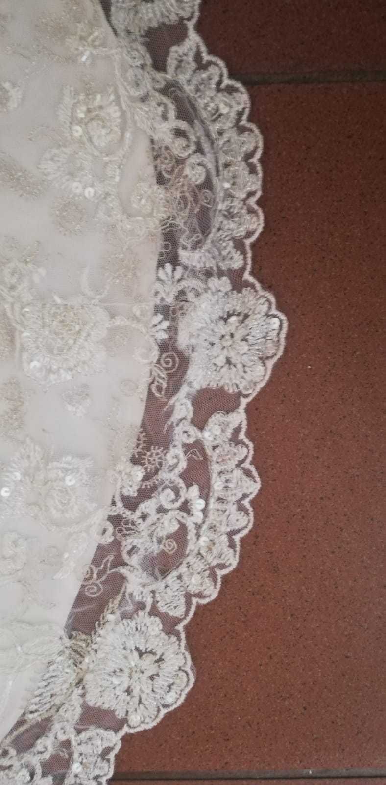 Suknia sukienka Ślubna koronka roz. 36-38 syrenka