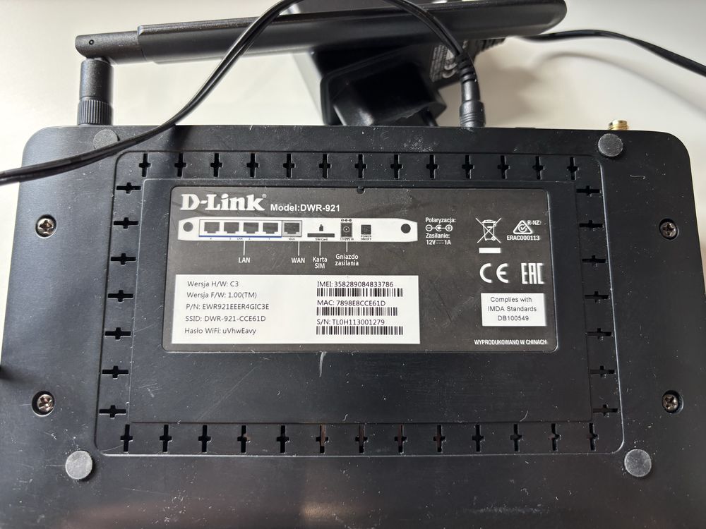 Router DSL LTE D-Link DWR-921 4xLAN 1xWAN 1xLTE(SIM)